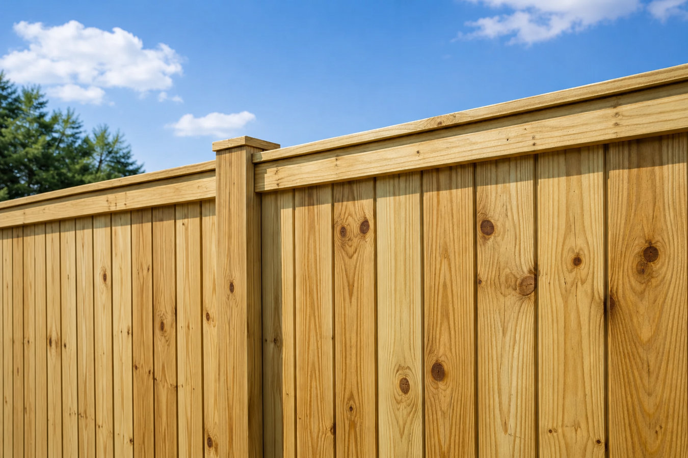 Wood and privacy fence installation